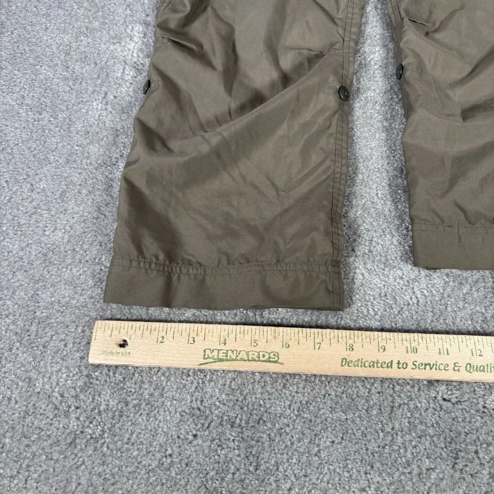 Vintage GAP Pants Youth Boys M‎ Olive Green Convertible Cargo Roll Up Teflon Y2K